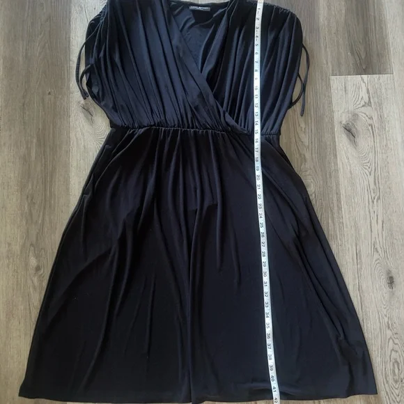 Lane Bryant Black Wrap Dress with Cinched Sleeves Size 22/24 - Picture 5 of 8